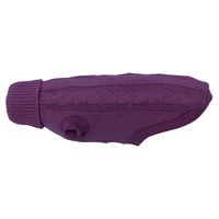 Produktbild von Wolters Zopf-Strickpullover für kleine bis mittelgroße Hunde in Lila mit einer Rückenlänge von 30 cm