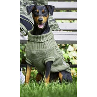 Produktbild von Wolters Zopf-Strickpullover für kleine bis mittlere Hunde in Grün