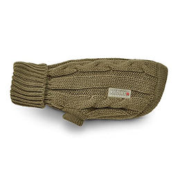 Wolters Zopf-Strickpullover für kleine bis mittlere Hunde in Grün mit 45 cm Rückenlänge – Bild 1 von 4