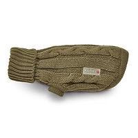 Produktbild von Wolters Zopf-Strickpullover für kleine bis mittlere Hunde in Grün mit 45 cm Rückenlänge