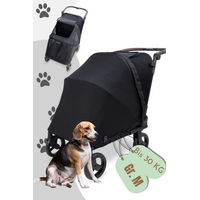 Produktbild von Wonderfold Fahrradanhänger PFL Pet Medium Hundebuggy Schwarz aus Kunstleder für alle Altersstufen
