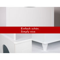 Produktbild von WONDERMAKE Katzenschrank für Katzentoilette aus Holz XL Weiß 73,5 x 51,5 x 57 cm