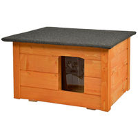 Produktbild von Woodok Isolierter Holzzwinger Hundehütte für kleine Hunde und Katzen aus Fichtenholz 54 x 39,5 x 34 cm