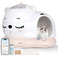 Produktbild von Woohuloo Automatische Smart-Katzentoilette XXL mit 360 Grad Selbstreinigung und App-Steuerung Weiß