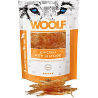 Produktbild von WOOLF Belohnungssnack Huhn mit Meeresfrüchten Glutenfrei für ausgewachsene Tiere 100g - 100 g