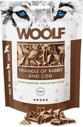 Produktbild von WOOLF Belohnungssnack Kaninchen und Kabeljau Dreiecke glutenfrei und ohne Konservierungsstoffe 100g - 100 g