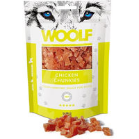 Produktbild von WOOLF Chicken Chunkies Hühnerbissen Trockenfleisch für Hunde Adult Glutenfrei mit hohem Fleischanteil 100g - 100 g