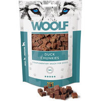 Produktbild von WOOLF Duck Chunkies Entenhäppchen Belohnungssnack für Hunde mit hohem Fleischanteil glutenfrei 100g - 100 g