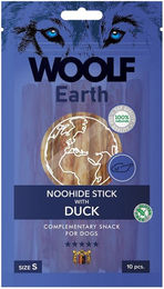 Produktbild von WOOLF Earth Noohide Stick mit Ente und Rind Kausnack für Hunde kleiner Rassen Adult 90g mit hohem Fleischanteil und ohne Zucker - 90 g