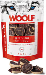 WOOLF Hund Belohnungssnack Beef Sushi mit Rind und Kabeljau glutenfrei 100g – Bild 1 von 3