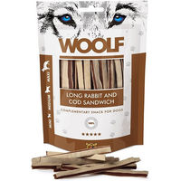 Produktbild von WOOLF Kaninchen-Sandwich mit Kabeljau Belohnungssnack für Kaninchen glutenfrei 100g