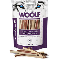 Produktbild von Woolf Kausnack Lamm und Kabeljau Sandwich für Hunde Adult glutenfrei 100g - 100 g