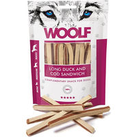 Produktbild von Woolf Long Duck and Cod Sandwich Belohnungssnack für Hunde mit Ente und Kabeljau glutenfrei 100g - 100 g