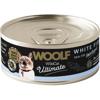 Produktbild von WOOLF Wild Cat Ultimate Sterilised White Fish Pate Katzenfutter für kastrierte Katzen Adult Glutenfrei 85g