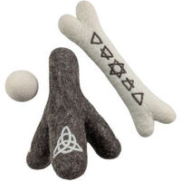 Produktbild von Wooliie Hunde-Wurfspielzeug aus 100 % naturbelassener Schurwolle 3er-Bundle