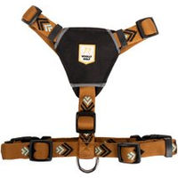 Produktbild von Woolly Wolf Hundegeschirr Sea to Summit XS aus recyceltem Polyester mit Reflektoren in Braun