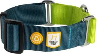 Woolly Wolf Martingale Erziehungshalsband Color Block Deep Teal Mix Größe M – Bild 1 von 3