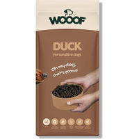 Produktbild von WOOOF Hundetrockenfutter Ente 18kg Hypoallergenes kaltgepresstes Hundefutter für sensible Hunde