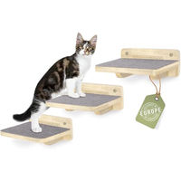 Produktbild von WOOWOOD Katzen Kletterwand XL 3er-Set aus Holz in Naturhell