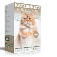 Produktbild von WOOWOOD Katzennetz für Balkon und Fenster drahtverstärkt transparent 4x3m - 12 m