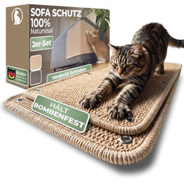 WOOWOOD Kratzmatte für Katzen für das Sofa 2er Set aus Sisal Beige-Natur 60x25 cm – Bild 1 von 1
