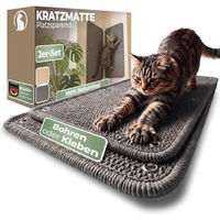 Produktbild von WOOWOOD Kratzmatte für Katzen Wandmontage 2er Set Grau Sisal 60x25 cm
