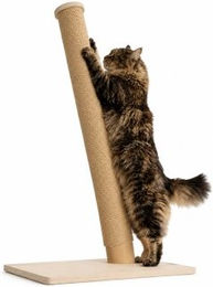 WOOWOOD Kratzsäule aus Holz in Beige für Katzen – Bild 1 von 3