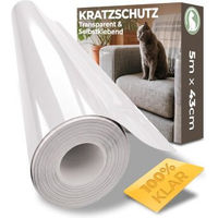 Produktbild von WOOWOOD Kratzschutz Folie für Katzen Sofas 500x43 cm transparent selbstklebend