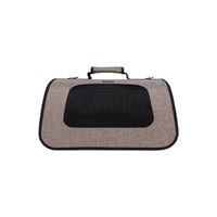 Produktbild von Wouapy Faltbare Transporttasche für Katzen und kleine Hunde in Beige 40x24x25 cm
