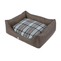 Produktbild von Wouapy Hundebett Kariert in Braun und Bunt 55x45x18 cm