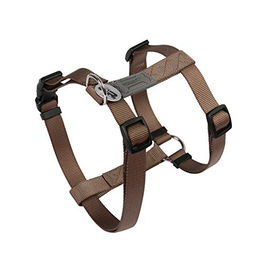 Produktbild von Wouapy Hundegeschirr Basic Line Tierra in Beige und Braun mit 25mm Gurtband Breite und 63-97cm Umfang