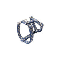 Produktbild von Wouapy Hundegeschirr Peas Blau Gepunktet aus Nylon wasserabweisend 15 mm 36/52 cm
