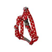 Produktbild von Wouapy Hundegeschirr Peas Rot Gepunktet aus Nylon wasserabweisend 20 mm 50/75 cm