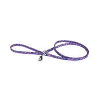 Produktbild von Wouapy Hundeleine PetMini aus Kunstleder Blau Geblümt 10 mm x 1,2 m - 1,2 m
