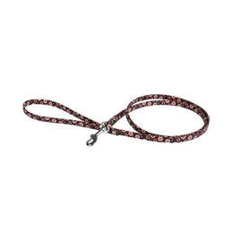 Produktbild von Wouapy Hundeleine PetMini aus Kunstleder Schwarz Geblümt 10 mm x 1,2 m - 1,2 m