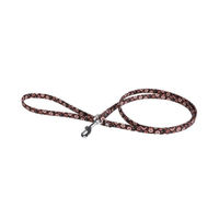 Produktbild von Wouapy Hundeleine PetMini aus Kunstleder Schwarz Geblümt 10 mm x 1,2 m - 1,2 m