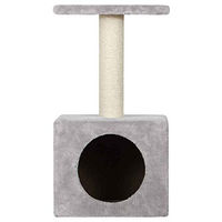 Produktbild von Wouapy Katzenbaum Kitty Spiel- und Ruheplatz aus Sisal und Kunstfell in Grau