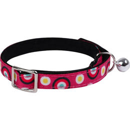 Produktbild von Wouapy Katzenhalsband mit Glocke Psyche Dunkelrosa