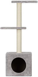 Wouapy Kratzbaum Maya Spiel- und Ruheplatz aus Sisal und Kunstfell in Grau – Bild 1 von 1