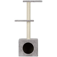 Produktbild von Wouapy Kratzbaum Maya Spiel- und Ruheplatz aus Sisal und Kunstfell in Grau