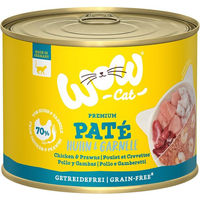 Produktbild von WOW CAT Adult Katzenpastete Huhn & Garnele getreidefrei und glutenfrei 6x200g - 6 x 200 g