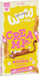 WOW CAT Creamy Snack Creme mit Huhn 5 x 16 g für Katzen – Bild 1 von 1