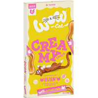 Produktbild von WOW CAT Creamy Snack Creme mit Huhn 5 x 16 g für Katzen