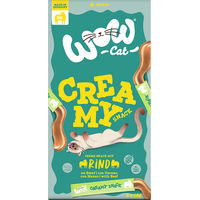 Produktbild von WOW CAT Creamy Snack Creme mit Rind 5x15 g 11er Vorteilspack für Katzen