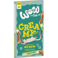 Produktbild von WOW CAT Creamy Snack für Katzen mit Rind getreidefrei 5 x 16 g