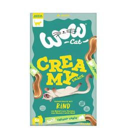 Wow Cat Creamy Snack Katzensnack mit Rind für alle Altersstufen 5 x 15 g - 5 x 15 g – Bild 1 von 3