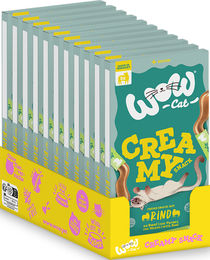WOW CAT Creamy Snack mit Rind Getreidefrei und Laktosefrei 11er Pack – Bild 1 von 1