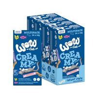 Produktbild von WOW Cat Creamy Snack Schleck-Snack Huhn und Lachs Getreidefrei und ohne Zucker 96 x 16 g