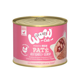 WOW CAT Junior Katzenfutter Geflügel und Leber getreidefrei und glutenfrei 6x200g – Bild 1 von 2
