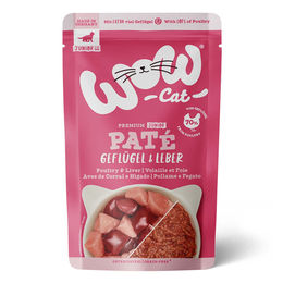 WOW CAT Junior Katzenfutter Geflügel und Leber Kitten getreidefrei und glutenfrei 12x125g – Bild 1 von 2